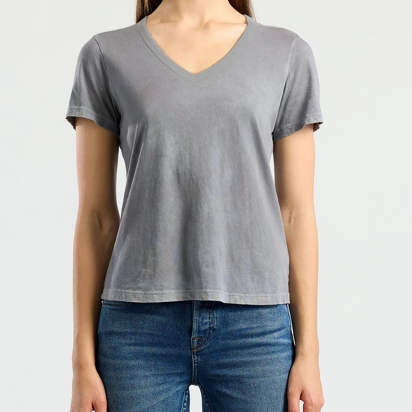 Cotton Citizen Shirt Standard V Neck Short Sleeve Vintage Wash Purple XS NWT - Picture 5 of 6